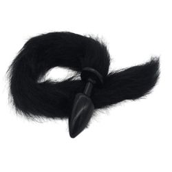Plug de Plástico G Less Preto Com Cauda (HA170P) -... - Sexy Shop BH