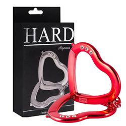 Algema em Metal Coração em Metal (HA173). - Vermel... - Sexy Shop BH