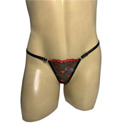 Calcinha Secreta -(ID1122). - Preto c/ Vermelho - ... - Sexy Shop BH