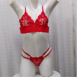 Conjunto Ninfa- (ID1132) - Vermelho - 38311 - Mais Sex