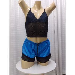 Baby Doll Ivete Íntima Delas (ID897-ST861). - Azul... - Sexy Shop BH