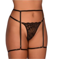 *Cinta Liga Sexy (LK115) - Preto - 31998 - Sexy Shop BH