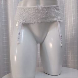 Cinta Liga Em Renda (LS5110) - Branco - 39341 - Mais Sex