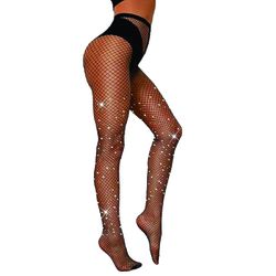 Meia Calça Arrastão Com Strass (NO.8013) - Preto ... - Sexy Shop BH