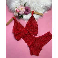 *Conjunto Fernanda (OD013). - Vermelho - 32428 - Sexy Shop BH