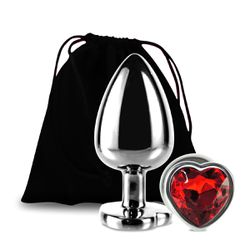 Plug Metálico G Pedra Formato de Coração VP (PL009... - Sexy Shop BH