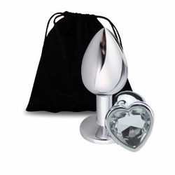 Plug Metálico P Pedra Formato de Coração VP (PL009... - Sexy Shop BH