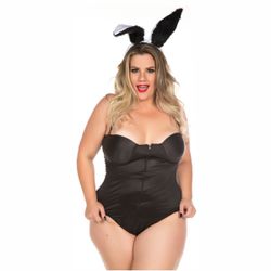 *Fantasia Coelha Playboy Plus Size (PS2069) - Pre... - Sexy Shop BH