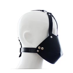 *Focinheira em Couro Sintético Com Fivelas Ajustáv... - Sexy Shop BH