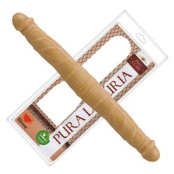 *Prótese 32x12cm Realista Dupla (PA028) - Bege - ... - Sexy Shop BH