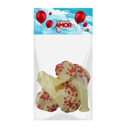 Balões do Amor 5un (ST329) - Cristal C/ Vermelho -... - Sexy Shop BH