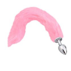 *Plug Metálico Com Cauda SI (ST551) - Rosa - 25... - Sexy Shop BH