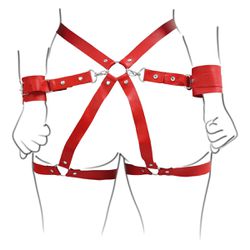 Cinta Liga Em X Com Algema Harness 50 Tons (T012) ... - Sexy Shop BH