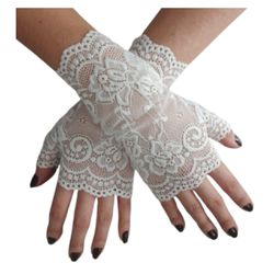 Luva em Renda Curta- (WY0718) - Branco - 39742 - Mais Sex