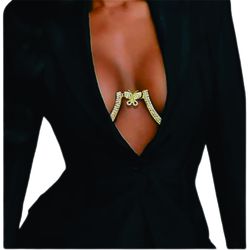 Joia Para Os Seios (YSJK819) - Dourado - 37605 - Sexy Shop BH