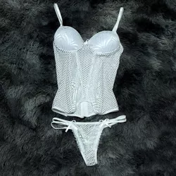 *Espartilho Poa (CF508) - Branco - 28354 - Sexy Shop BH