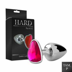 Plug de Metal P Pedra Formato de Coração Hard (CSA... - Sexy Shop BH