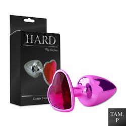 Plug de Metal P Pedra Formato de Coração Hard (CSA... - Sexy Shop BH