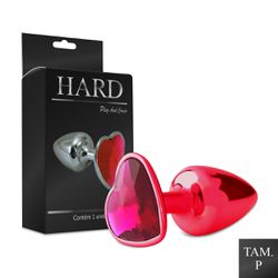 Plug de Metal P Pedra Formato de Coração Hard (CSA... - Sexy Shop BH