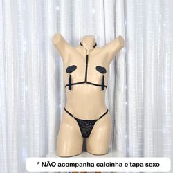 Strapy Com Pérola (LG001) - Preto - 33362 - Sexy Shop BH