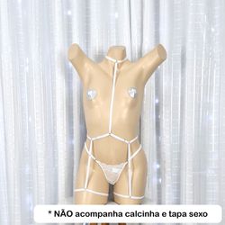 Cinta Liga Com Strapy (LG002) - Branco - 33366 - Sexy Shop BH