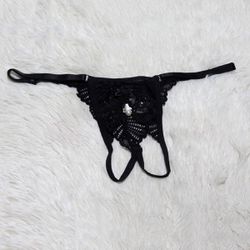 *Calcinha Pingente Pérola (MCA0411) - Preto - 3008... - Sexy Shop BH