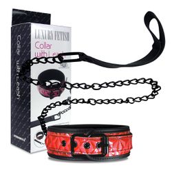 *Coleira Luxury Fetish VP (SM006-ST208) - Vermelho... - Sexy Shop BH