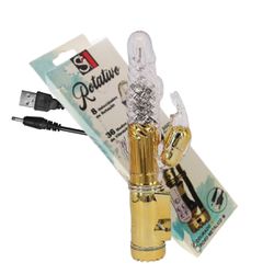 Vibrador Rotativo Recarregável SI (5278) - Dourado... - SS Discreta