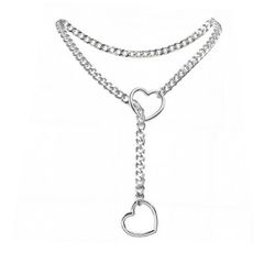 Coleira de Corrente com 2 Corações SI (9734) - Cro... - Sex Shop Ouvidor
