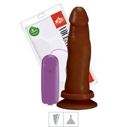 Prótese 13x13cm Com Vibro e Ventosa (ADAO33) - Ma... - SS Discreta