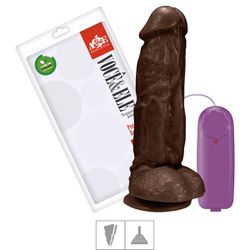 Prótese 17x17cm Com Vibro Ventosa e Escroto (ADAO3... - SS Discreta