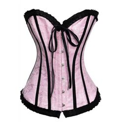 *Corselet Tomara Que Caia VP (CS001) - Rosa com Pr... - SS Discreta