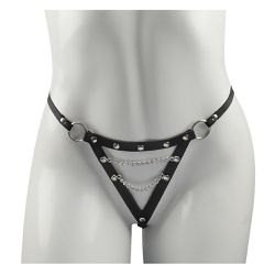 *Calcinha Dominadora Com Corrente Diagonal Dominat... - SS Discreta
