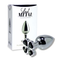 *Plug Metálico Com Pedra Variadas Flower (LM010) ... - SS Discreta