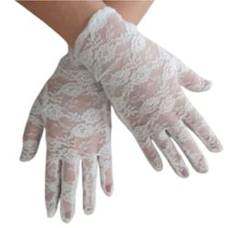 Luva em Renda Curta - (17907-ST976) - Branco - 394... - Sex Shop Ouvidor
