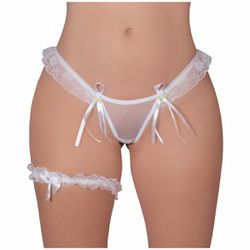 *Calcinha Noivinha Com Perneira (WI1703-1) - Branc... - SS Discreta