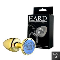 Plug Metálico M Signos Gêmeos (HA163GE) - Dourado ... - SS Discreta