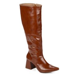 Bota Feminina Montaria Cano Longo Caramelo Lisa - SFIZIA