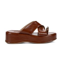 Sandália Feminina Anabela Flatform Tira Cruzada Ni... - SFIZIA