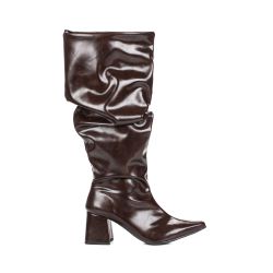 Bota Feminina Montaria Enrugada Madrid Café - SFIZIA