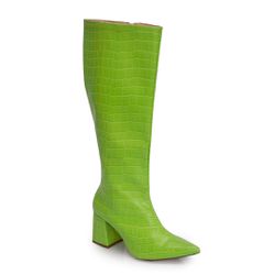 Bota Verde Croco Hanna Cano Alto - SFIZIA