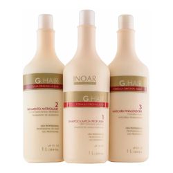 Inoar G Hair Escova Progressiva Alemã Kit - 3 x 1 Litro - Shop da Beleza