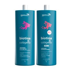 Paiolla Biotina e Colágeno Progressiva Sem Formol Kit - 2 x 1 Litro - Shop da Beleza