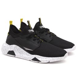 Tênis Masculino 6001 - Preto Solado Branco - SHOP TAC BRASIL