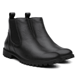 Botina Chelsea 7603 Couro Legítimo - Preto - SHOP TAC BRASIL