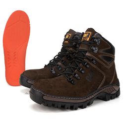 Botina Arizona Masculino Couro Legitimo - Marrom - SHOP TAC BRASIL