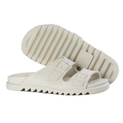 Slide Papete Feminina Duas Fivelas - Branco - SHOP TAC BRASIL