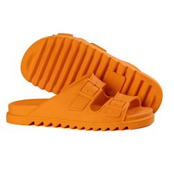 Slide Papete Feminina Duas Fivelas - Laranja - SHOP TAC BRASIL