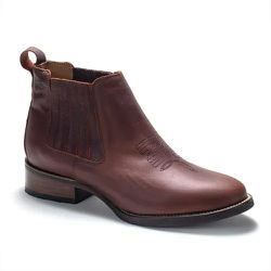 Botina Masculina Couro Pull Up Brown - Silverado Botas - 5010-6 - SILVERADO BOTAS