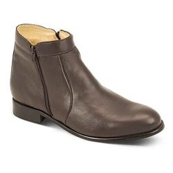 Botina Masculina Social Couro Pelica Cafe Com Zíper - Silverado Botas - 1300 - SILVERADO BOTAS